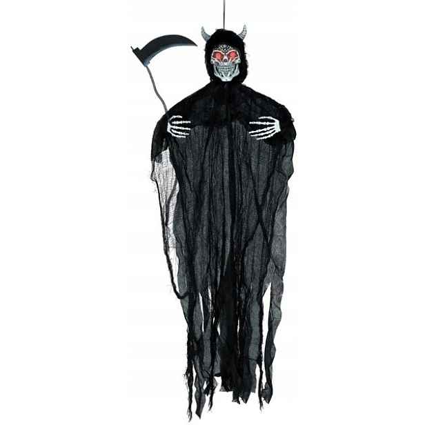 Interaktivní Kostra Ďábla Ďábel Světlo Zvuk 130 CM Halloween