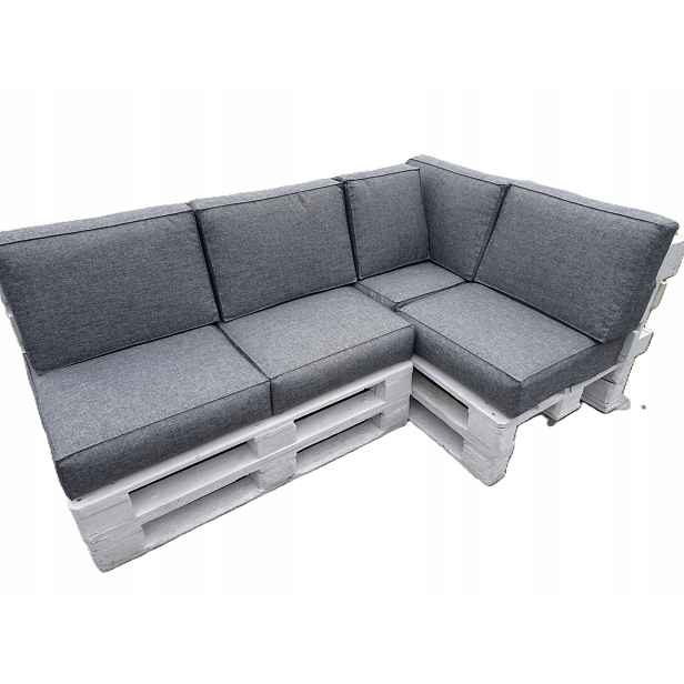 Polštáře na Dvě Euro-paletky 9 ks Kusů 60 x 60 Silver 23