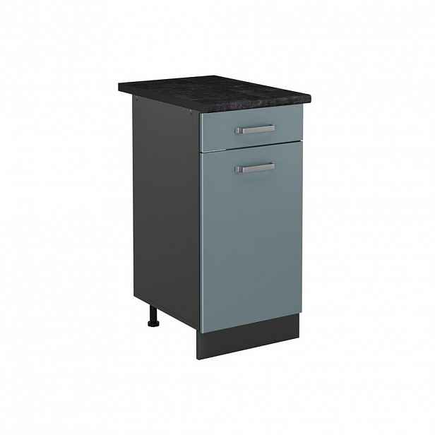 Vicco SPODNÍ SKŘÍŇKA KUCHYŇSKÉ LINKY R-Line, Modrošedá/Antracit, 40 cm pracovná doska antracitová