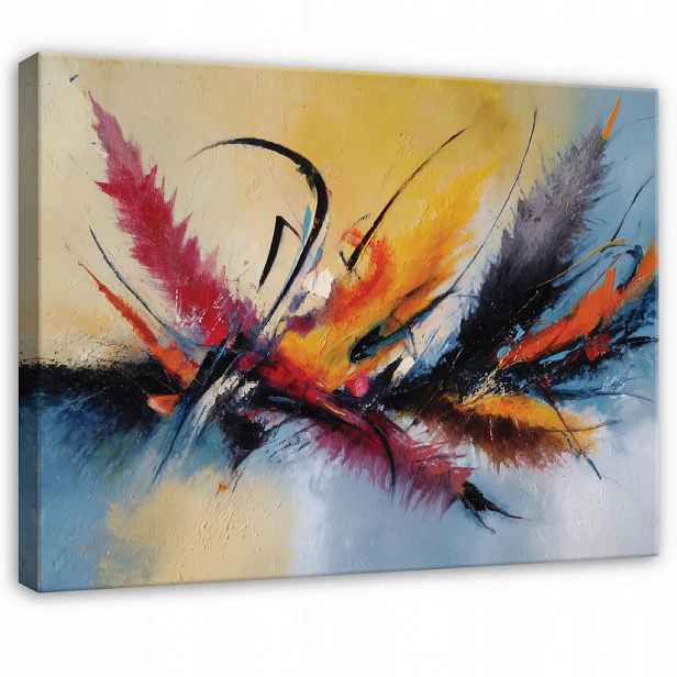 Wallarena OBRAZ na plátně Abstraktní umění Barevný 100x70 cm