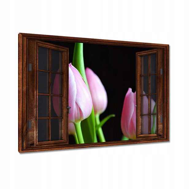 Obrazy 90x60 Fialové tulipány