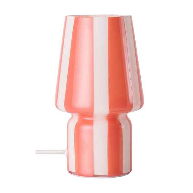 Červená/bílá skleněná stolní lampa (výška 21,5 cm) Carlo – Ellos Home