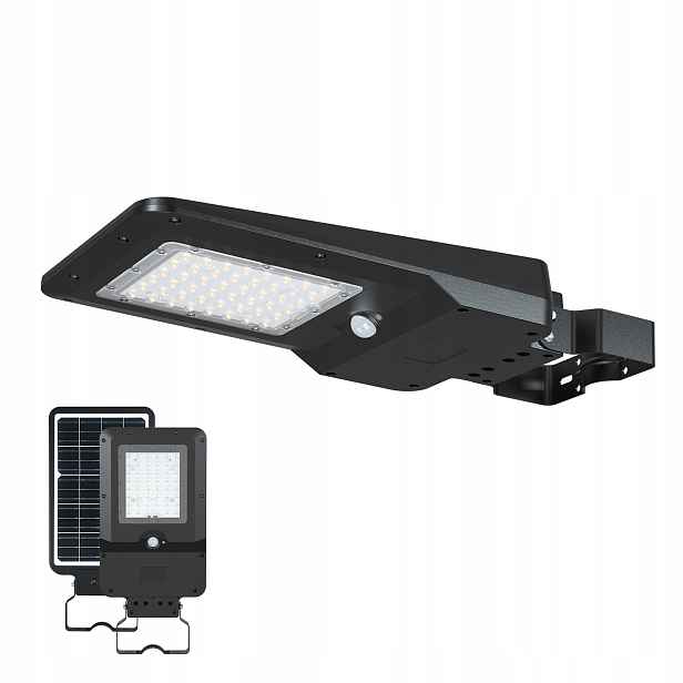 Led pouliční lampa Solární svítidlo 20W 3000lm Cct IP65 Snímač pohybu