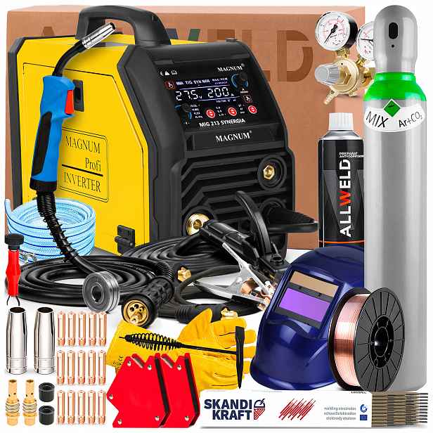 Svářečka Magnum Mig 213 Synergie 230V 200A Mma Tig Lift Spot Ocel Hliník