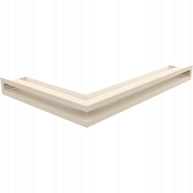 Ventilační mřížka do krbu Luft rohová pravá 40x60x6 krémová Slim