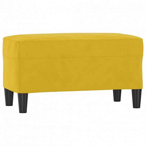 vidaXL Lavice žlutá 70 x 35 x 41 cm samet