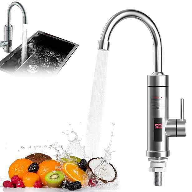 Průtokový Ohřívač Vody Elektrický Kohoutek Kuchyňské Linky 3000 W
