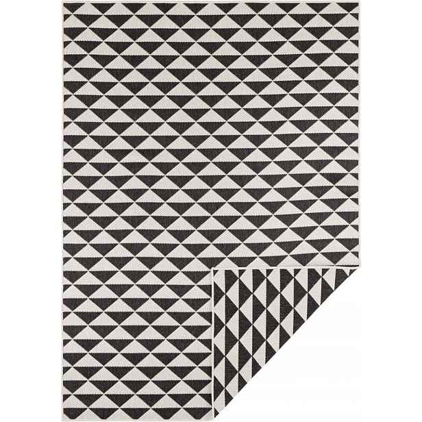 Černý koberec oboustranný, plochý, 120 x 170 cm
