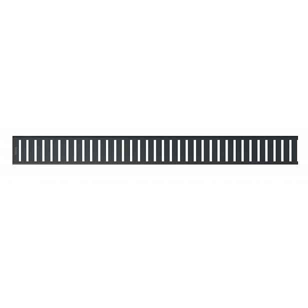 Alca - Rošt pro liniový sprchový žlab 95 cm, matná černá PURE-950BLACK