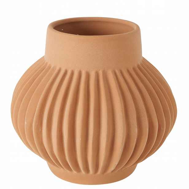 Keramická Váza Oranžová S Ručním Zdobením Altena 16X18 CM