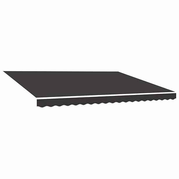 vidaXL Náhradní plachta na markýzu antracitová 400 x 350 cm polyesterová