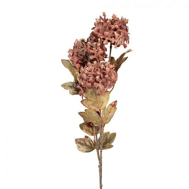 Dekorace růžová umělá květina hortenzie - 10*8*76 cm Clayre & Eef