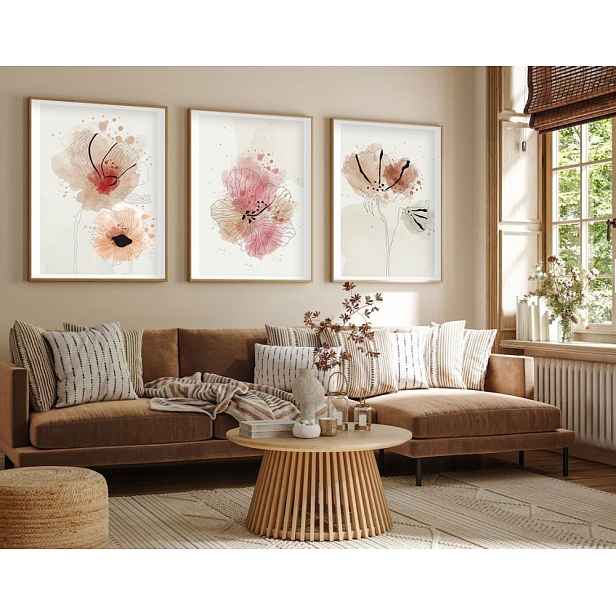 Dekorativní rámovaný obraz z MDF (3 kusy) Huhu205 - 50 x 70