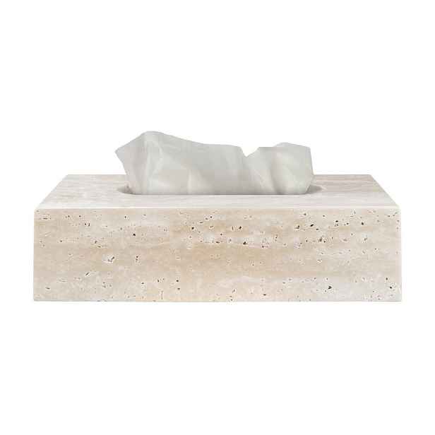 Kamenný box na kapesníky Travertine – Mette Ditmer Denmark