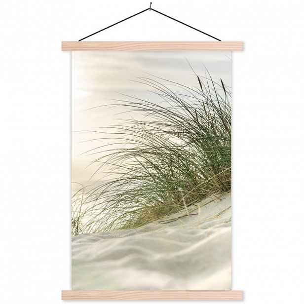 MuchoWow PLAKÁT S MAGNETICKOU LIŠTOU Duny s bahenní trávou pod sluncem v německém národním parku Schleswig-Holsteinisches Wattenmeer 60x90 cm