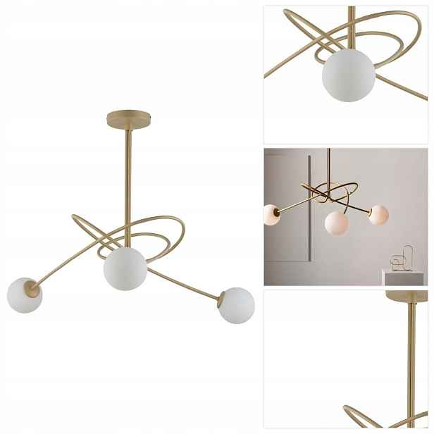 Závěsná lampa Velvet 3 bílá, moderní, nad jídelní stůl Sigma Lighting