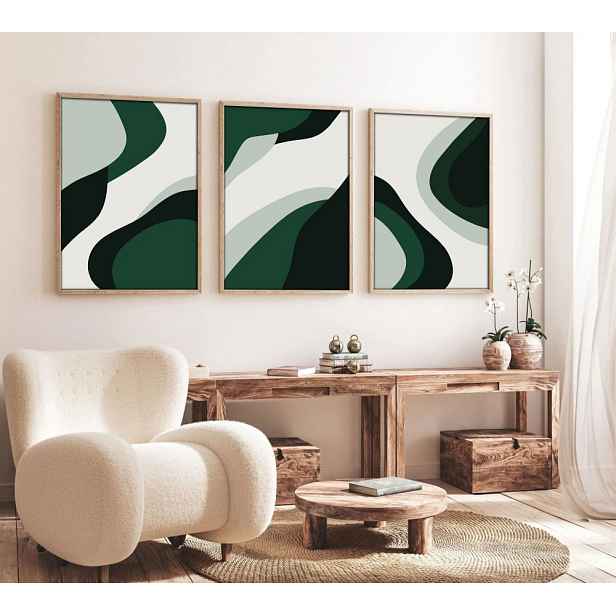 Dekorativní rámovaný obraz z MDF (3 kusy) Huhu204 - 50 x 70