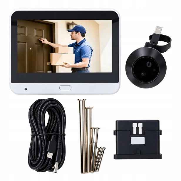 Inteligentní Kukátko 1080P 3MPX Kamera 4.3" S Pir Wifi Obrazovkou Tuya