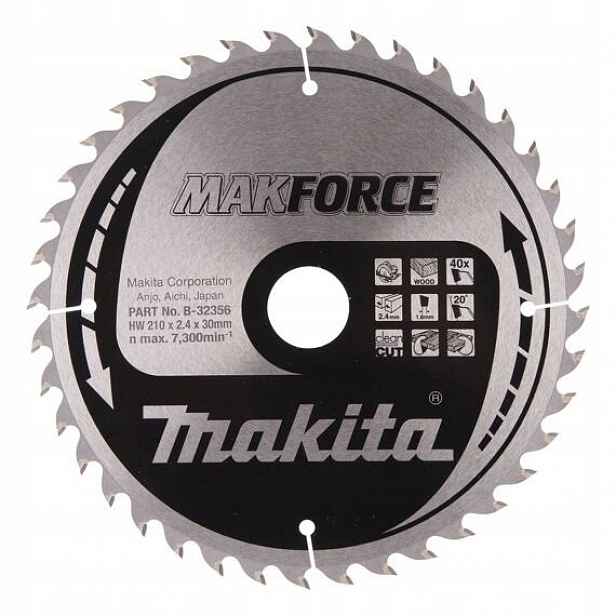 Makita B-32356 pilový kotouč Makforce 210mm*2,4*30mm 40Z (old=B-08501)
