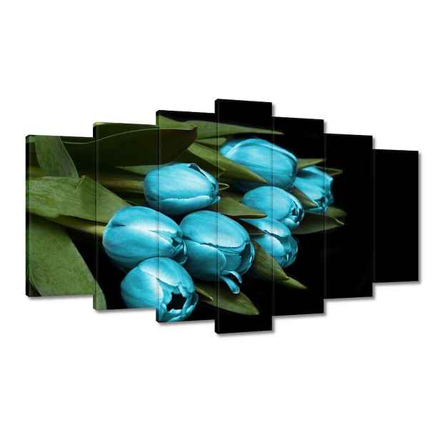 Obrazy 140x80 Tyrkysové tulipány Květina