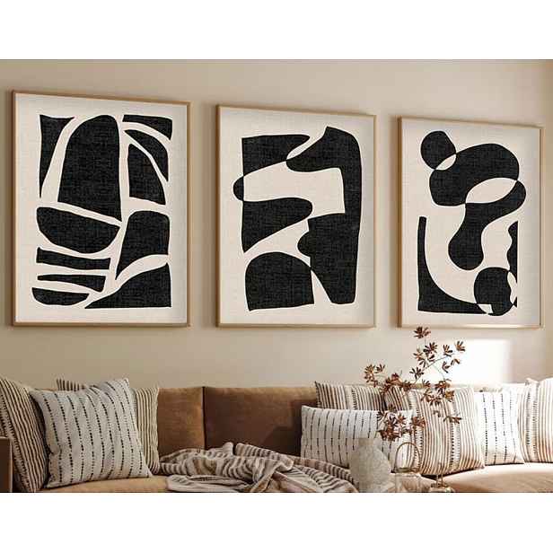 Dekorativní rámovaný obraz z MDF (3 kusy) Huhu201 - 50 x 70