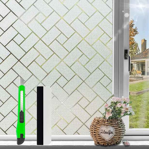 Fólie Neprůhledná 75 x 400 cm Mléčná Samolepicí bez lepidla