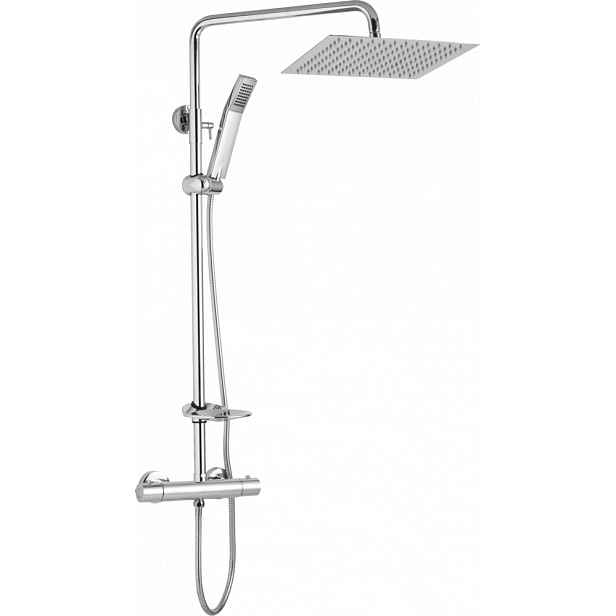 JB Sanitary Sprchový set s termostatickou baterií s dvěma vývody, 20x20cm, s příslušenstvím ST 62 001 05 1