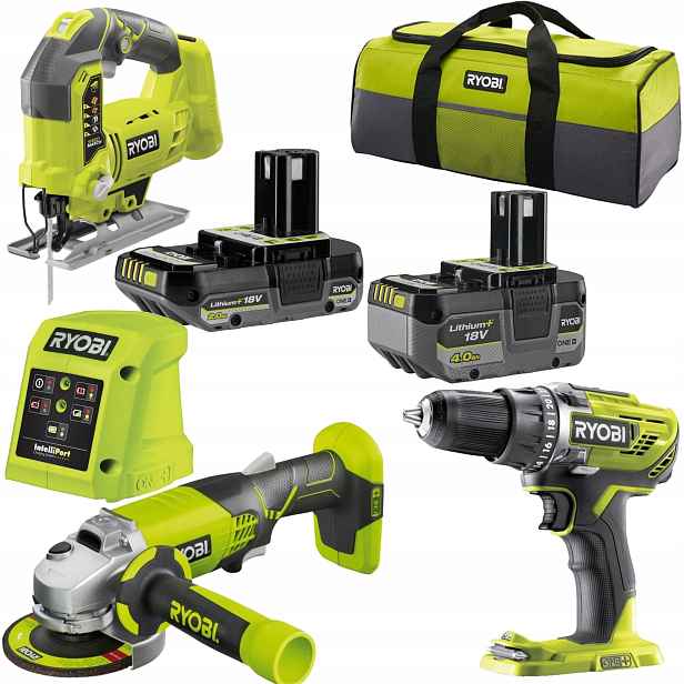 Sada Ryobi Combo 3 Akumulátorové zařízení 2xAku Nabíječka Taška
