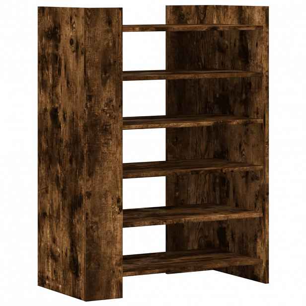 vidaXL Botník kouřový dub 74,5 x 37,5 x 100 cm kompozitní dřevo