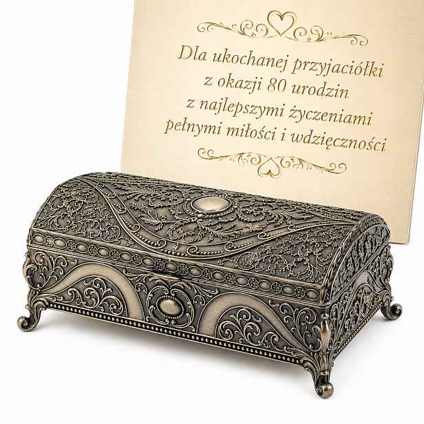 Kazeta staré zlato šperky šperkovnice krabička palácová gravírování bonus