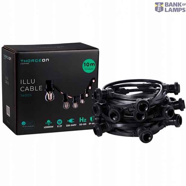 Thorgeon kabel E27 11,5 m 10 svítidel IP44 14005