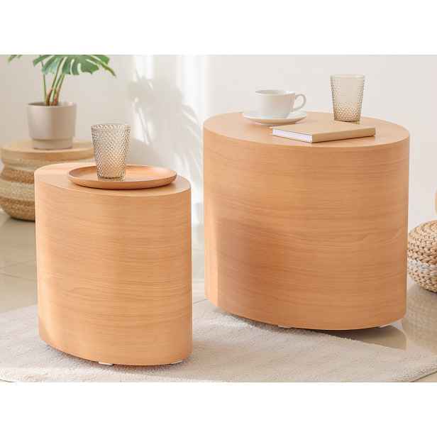 Sada oválných stolků Alvo, buk, 2 ks