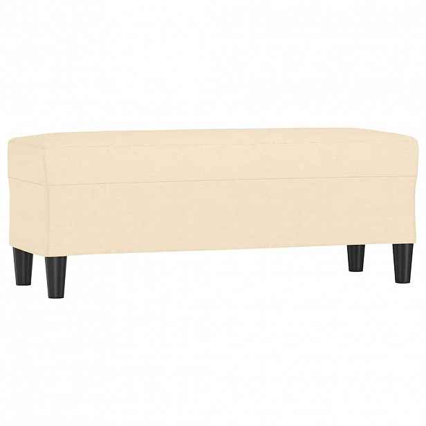 vidaXL Lavice krémová 100 x 35 x 41 cm textil
