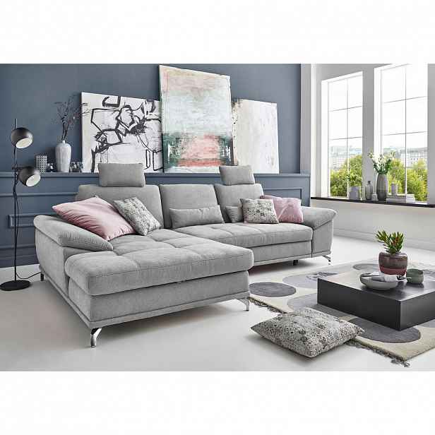 Sit & More ROHOVÁ SEDAČKA, textil, barvy stříbra