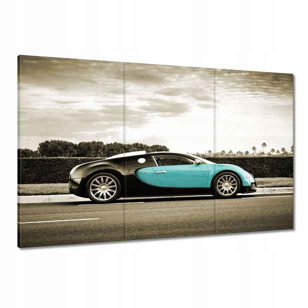 Obrazy 120x80 Tyrkysové Bugatti Auto