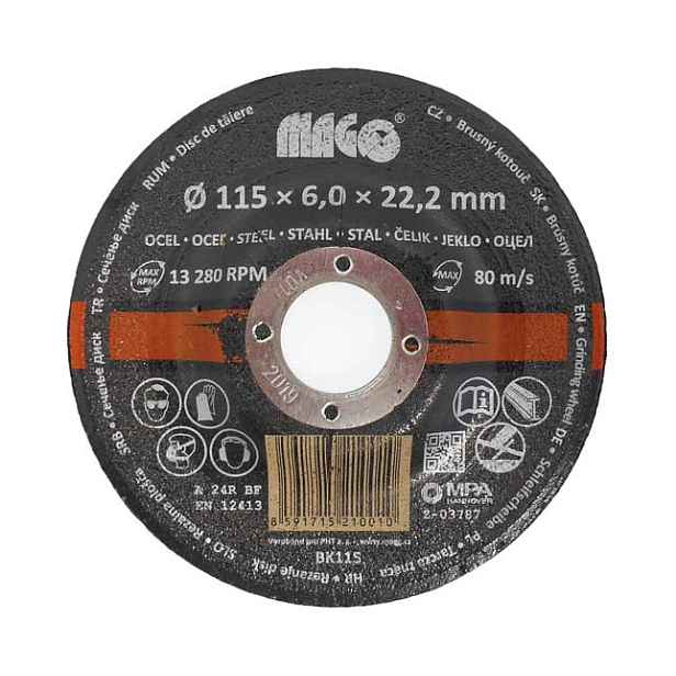 Brusný kotouč na kov 115 mm