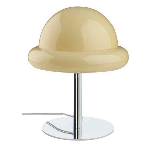 Krémová/v leskle stříbrné barvě stolní lampa z opálového skla (výška 26 cm) Bubba – Jotex