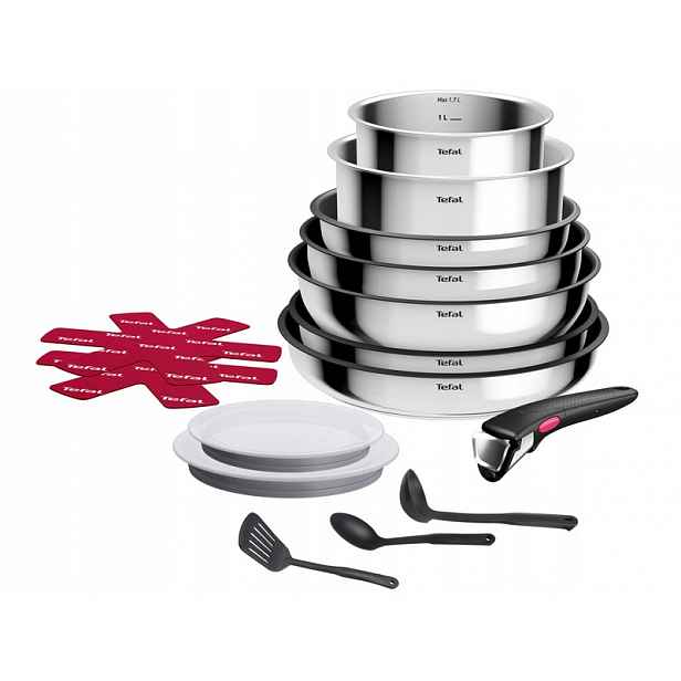 Tefal Sada pánví L881SF04 15 ks nerezová ocel s odnímatelnou rukojetí