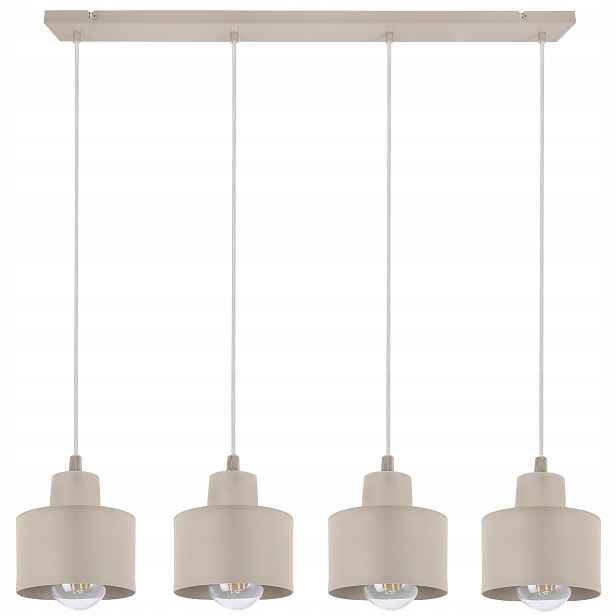 Závěsná Stropní Lampa Lustr Kovový Loftová Lišta Béžová Do Kuchyně 4XE27