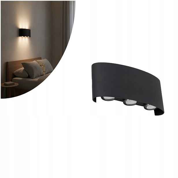 Led nástěnné svítidlo 1W IP54 Arrow Black 18181 Tk Lighting