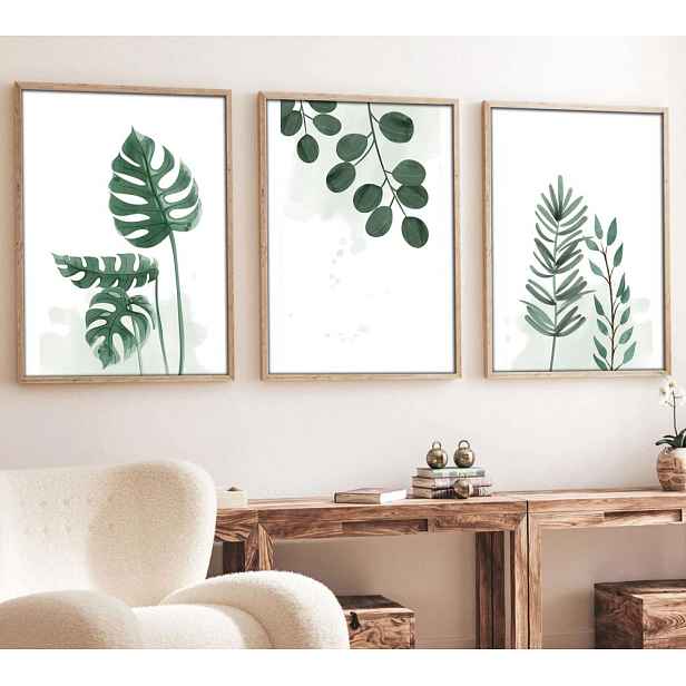 Dekorativní rámovaný obraz z MDF (3 kusy) Huhu193 - 70 x 50