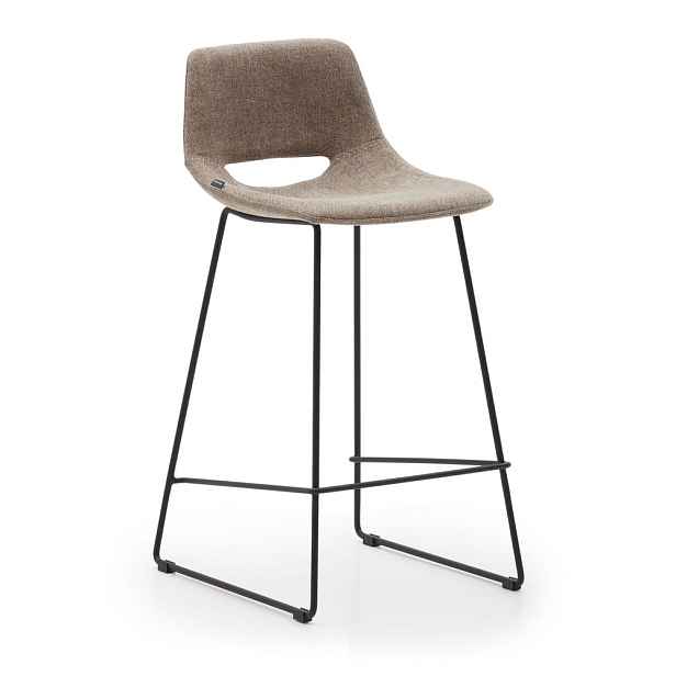 Světle hnědá barová židle (výška sedáku 65 cm) Zahara – Kave Home