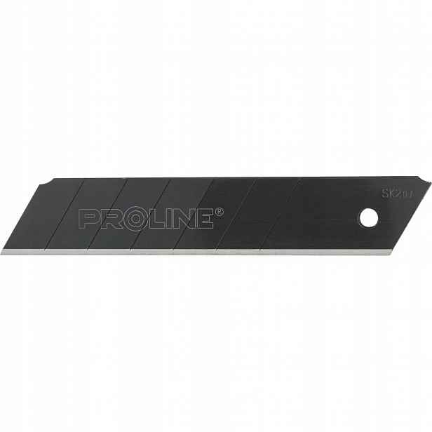 Vyměnitelné Čepele Černé 25X0/7MM SK2 Display 120 Kusů Proline Ocel SK2