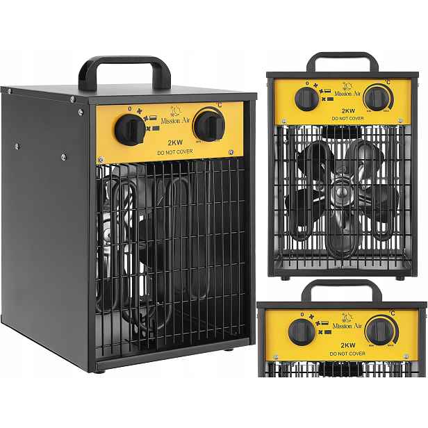 Elektrický ohřívač Dmychadlo Ohřívač Farelka 2 kW Termostat 2000w 230v