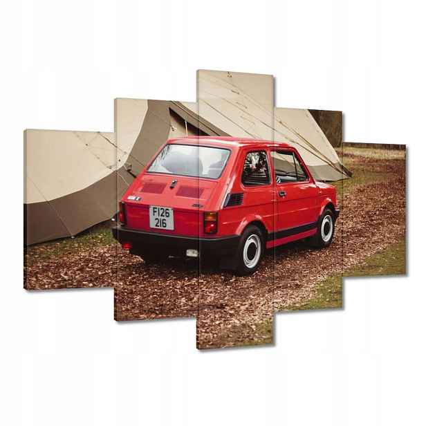 Obrazy 150x105 Červený malý Fiat 126p