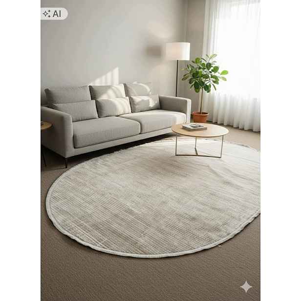 Koberec oválný do obývacího pokoje 240x340 cm, vícebarevný, měkký vlas, plyšový