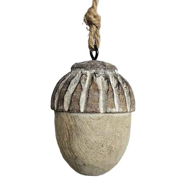 Dřevěná závěsná ozdoba žalud Acorn - Ø 5 * 7cm Ostatní