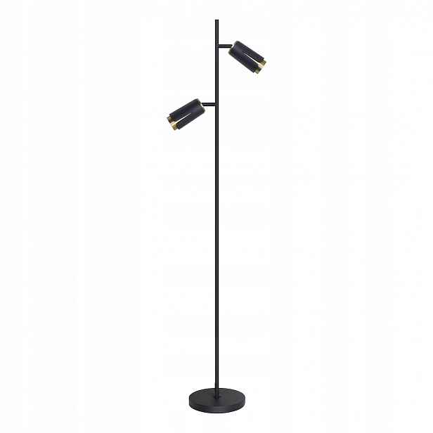 Milagro Stojací podlahová lampa Flower ML0269 Černá Zlatá 2xGU10 150 cm