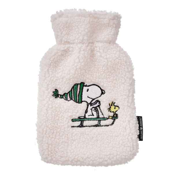 PEANUTS Mini termofor Snoopy na saních - krémová