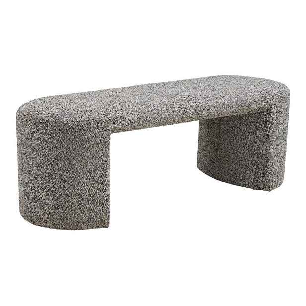Šedá lavice z textilie bouclé Westport – House Nordic